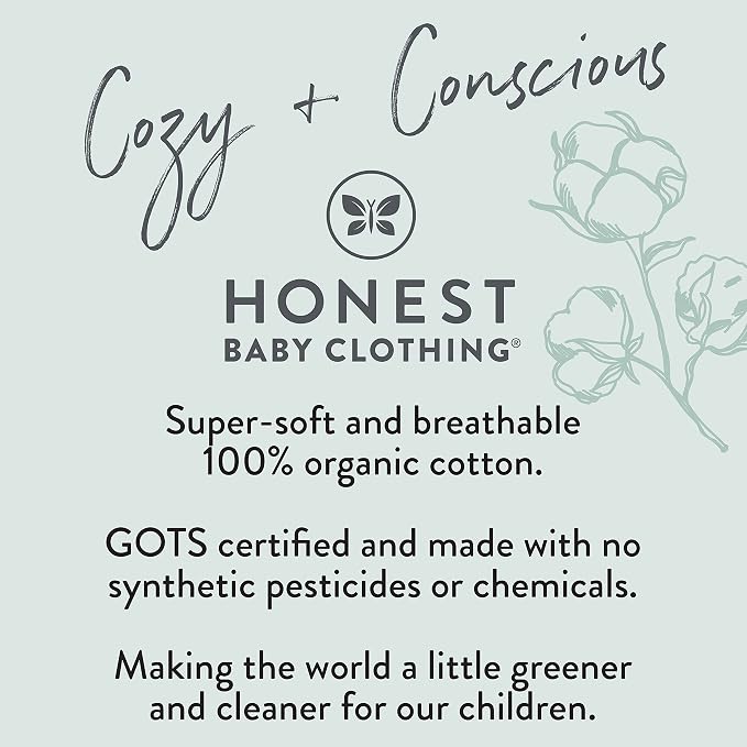 HonestBaby Baby 100% Organic Cotton Multipack Cap Hats and No Scratch Mitts - Image 4