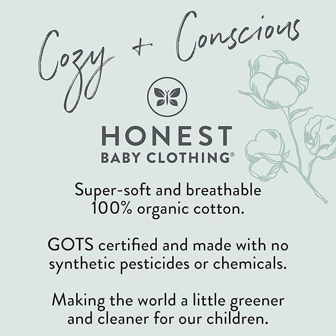 HonestBaby Baby 3-pack Long Sleeve Side-snap Kimono Bodysuits Organic Cotton - Image 8