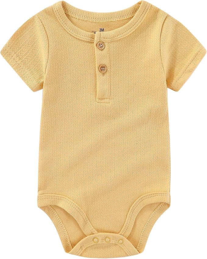 Baby Bodysuits Ribbed Mix Summer Newborn Boy Girl Clothes 5-pack | Multiple - Image 6