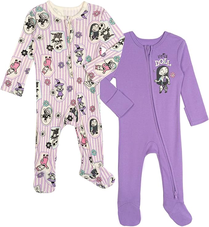 Disney Baby Girls' 2-Pack Footed Sleep N' Play Newborn to Infant by Disney