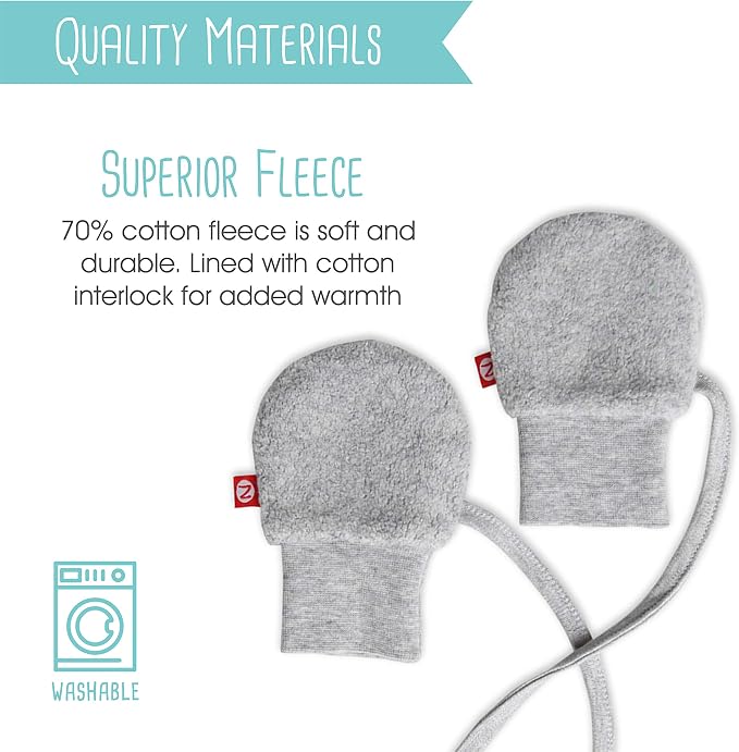 Zutano Baby Fleece Mittens for Infant, Outdoor Baby Winter Gloves | Thumbless - Image 7