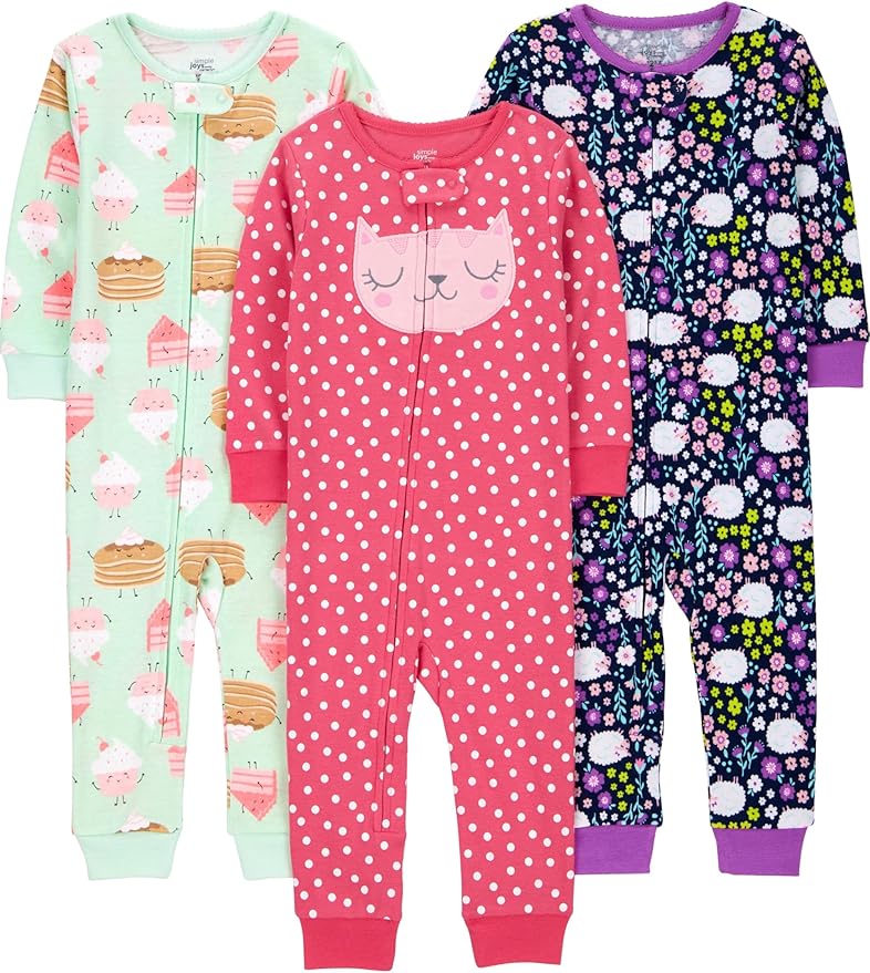 Simple Joys by Carter's Babys' 3 pack Snug Fit Footless Cotton Pajamas by SimpleJoysbyCarters