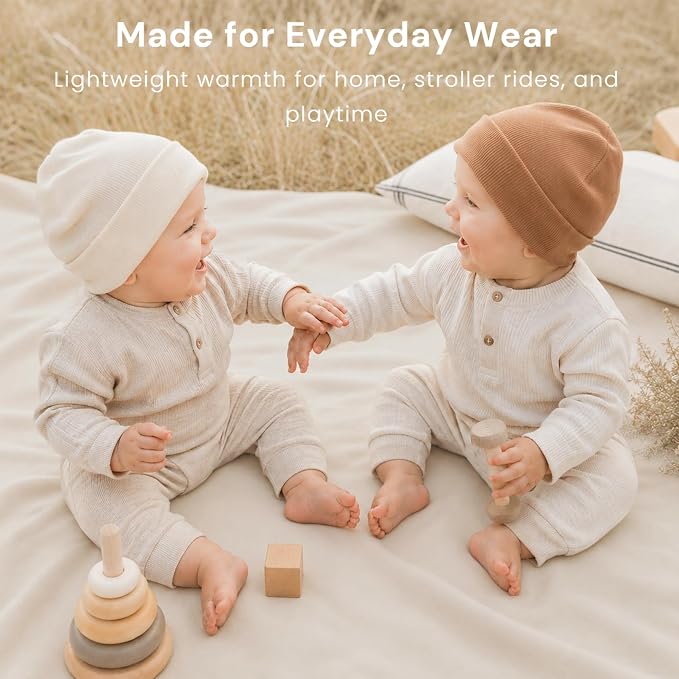 Konssy 6 Pack Baby Beanie Hats for Newborn Infant Girls Boys, 0-24 Months | - Image 6