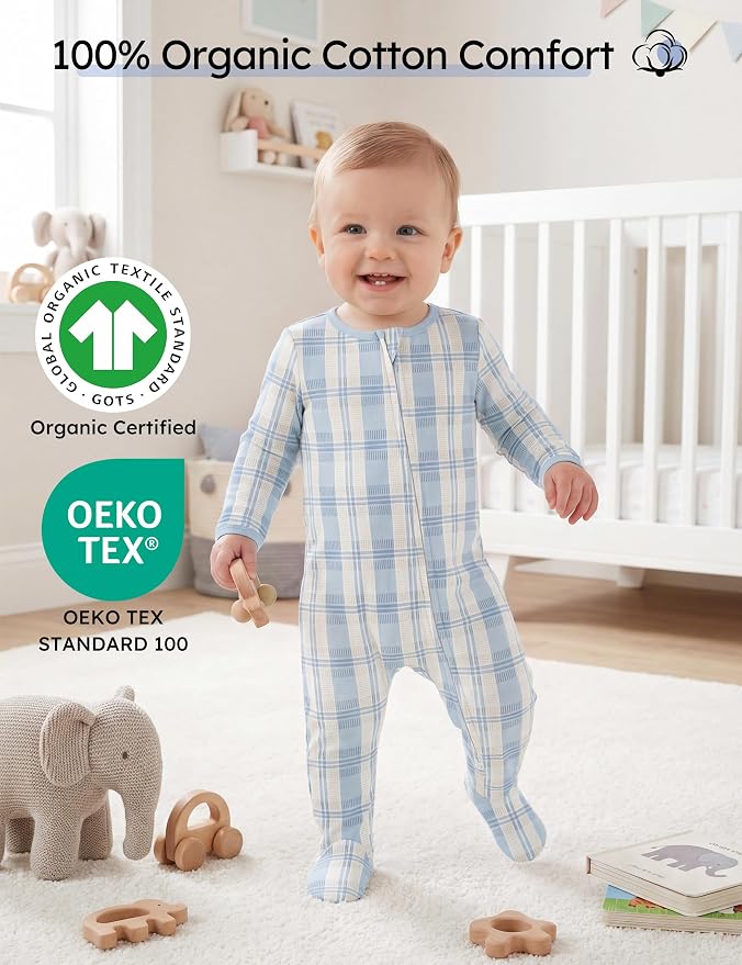 Yoofoss Baby Pajamas 100% Organic Cotton Baby Sleepers - Image 2