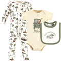 Hudson Baby Unisex Cotton Sleep and Play, Bodysuit and Bandana Bib Set by HudsonBaby