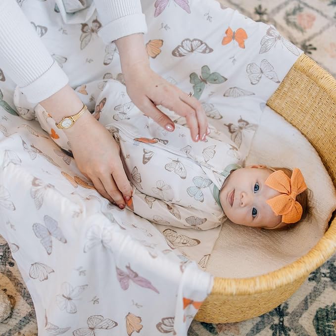 Copper Pearl Swaddle Blankets for Newborns | Soft Stretchy Receiving Blankets - Image 5