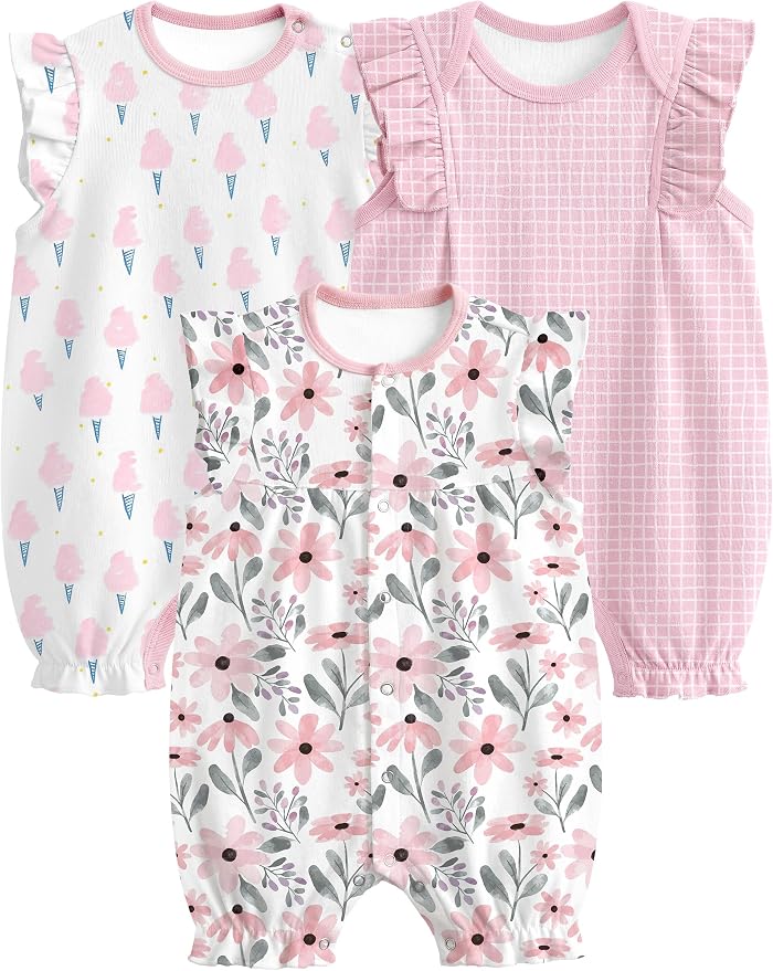 Yoofoss Baby Boy Romper 0-18 Months 100% Organic Cotton Newborn Summer Clothes by YOOFOSS