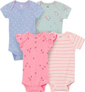 Gerber Baby Girls 4-Pack Short Sleeve Onesies Bodysuits by Gerber