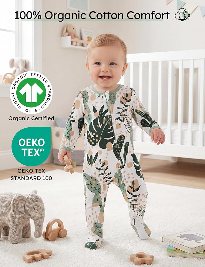 Yoofoss Baby Pajamas 100% Organic Cotton Baby Sleepers - Image 2