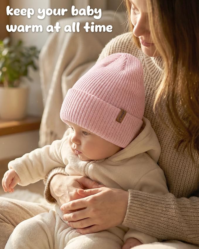 Baby Beanie Toddler Infant Winter Hats Knit Warm Caps - Image 3