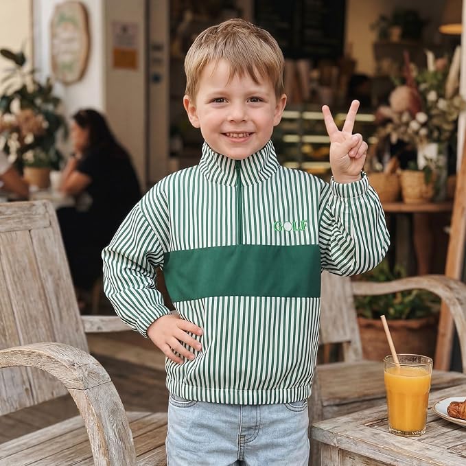 Baby Boy Jacket Toddler Golf Clothes Long Sleeve Lapel Button Down Top Infant - Image 2