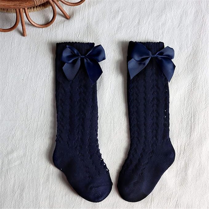 Baby Girl Knee-High Socks Toddlers Bow Stockings Newborn Infant Princess Frilly - Image 3