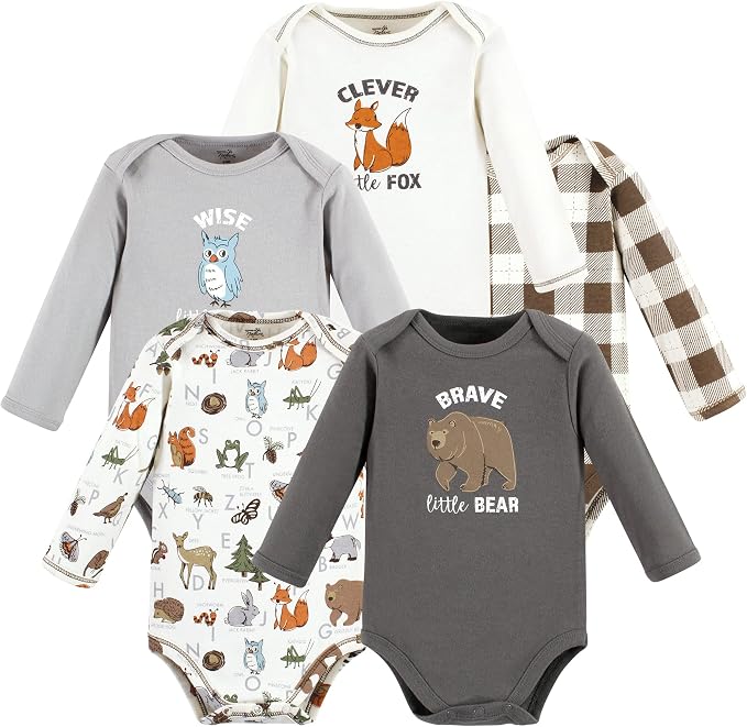 Touched by Nature Unisex Baby Organic Cotton Long-Sleeve Bodysuits by TouchedbyNature