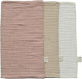 Mebie Baby Burp Cloths, Dusty Rose Print 3-Pack, Muslin Burp Cloth Set for Spit Up, Drool, and More, Boho Burp Cloths for Baby Boy and Girl, Baby Must Haves for Registry Lists and Gifts for Newborns