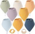 8-Pack Muslin Baby Bibs for Drooling and Teething | Soft& Absorbent, 100% Cotton by Unknown