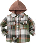 YOUNGER STAR Toddler Kids Boys Girls Flannel Hooded Plaid Shirt Button Baby Red by YOUNGER+STAR