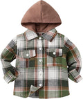 YOUNGER STAR Toddler Kids Boys Girls Flannel Hooded Plaid Shirt Button Baby Red by YOUNGER+STAR