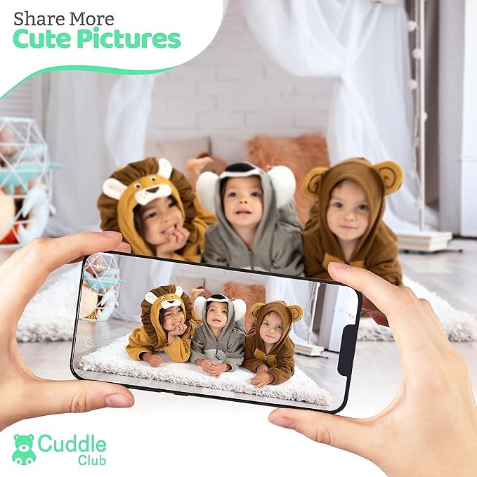 Cuddle Club Fleece Baby Bunting Bodysuit Hoodie, Newborn - Image 5