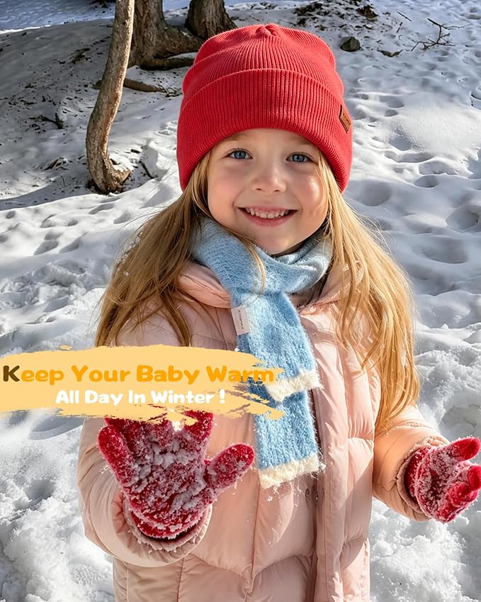 Baby Beanie Toddler Infant Winter Hats kids Warm Knit Caps - Image 3