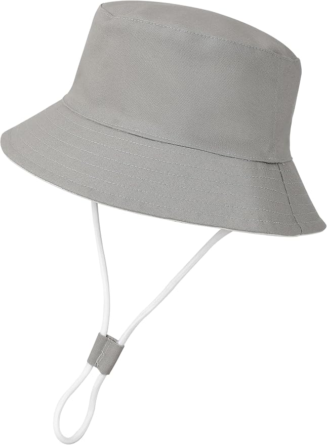 Baby Boy Sun Hat Toddler Bucket Beach Hat Girl UPF 50+ Cotton Linen by YMYDYFC