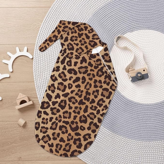Leopard Swaddle Blankets Soft Receiving Blanket Baby Swaddle Wrap - Image 7