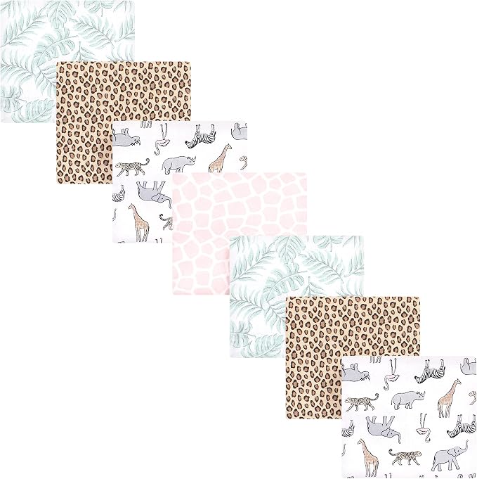 Hudson Baby Unisex Baby Cotton Flannel Receiving Blankets Bundle, Modern Pink by HudsonBaby