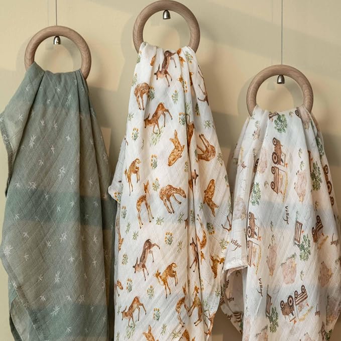 GLLQUEN BABY Muslin Swaddle Blankets 2Pk Receiving Blanket Large 35" x 40" | - Image 6