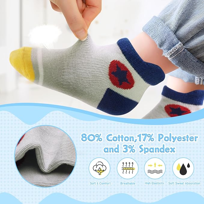Toddler Non Slip Grip Ankle Socks - Image 5