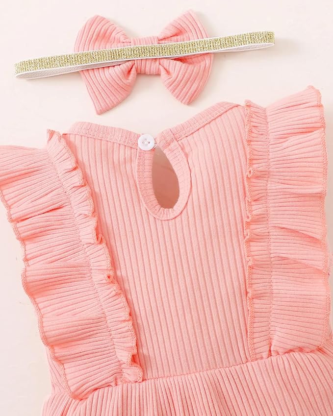 Mioglrie Newborn Baby Girl Clothes 1 Piece Infant Fall Winter Romper Outfit | - Image 5