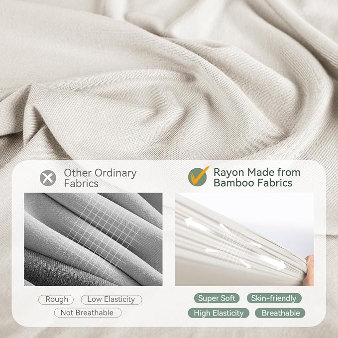 BubblePanda Rayon Made from Bamboo Newborn Swaddle Blankets 47 x 47 Inch | Baby - Image 2