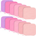 Baby Washcloths -100% Cotton Muslin Soft Baby Bath Wash Cloths and Absorbent by BAMBOOQUEEN
