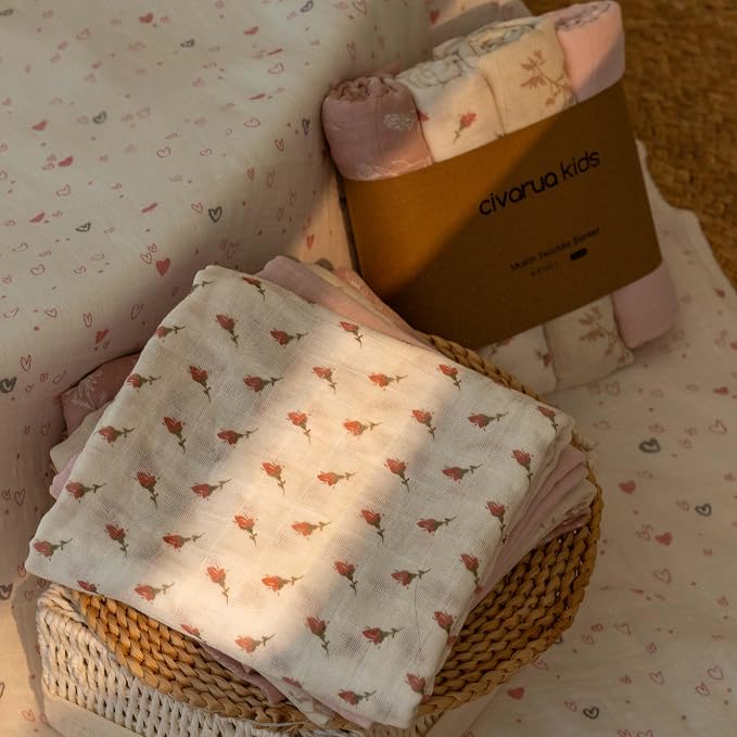 Muslin Swaddle Blankets for Newborn, Cotton Receiving Blanket | 4 Pack 100% - Image 5