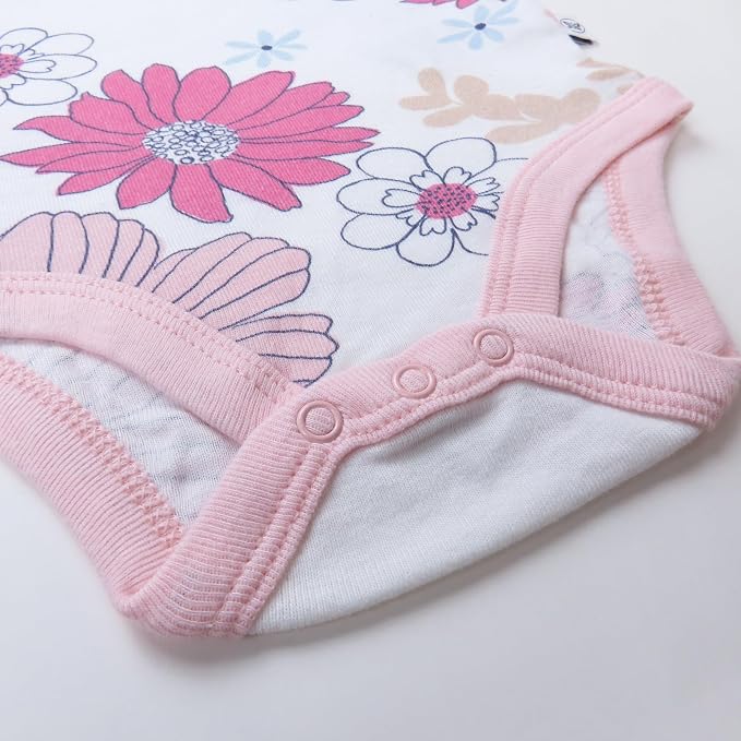 HonestBaby baby-girls 5-pack Short Sleeve Bodysuits One-piece 100% Organic - Image 4