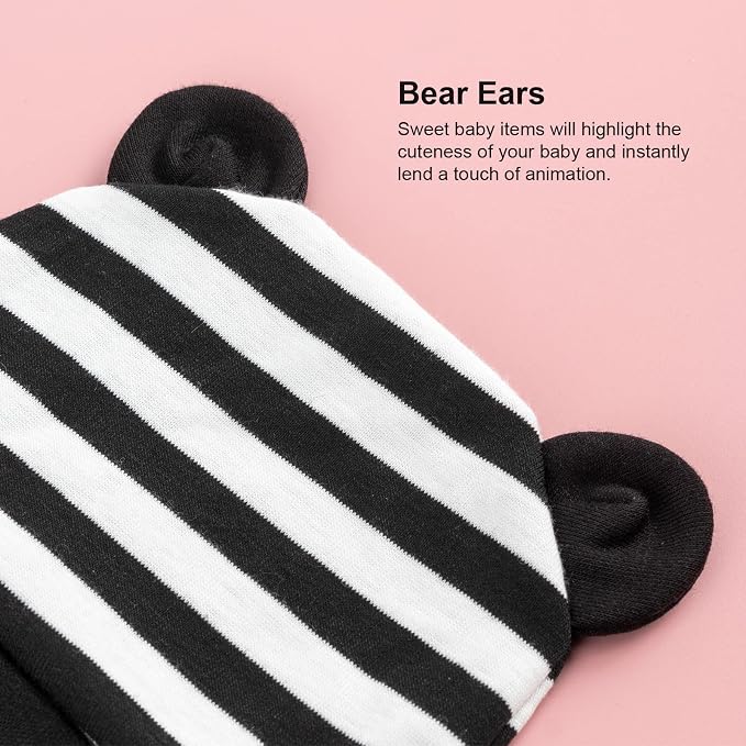 DRESHOW BQUBO 8 Pack Baby Newborn Hats Infant Toddler Kid Hats Soft Nursery - Image 5