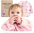 Waterproof Smock Baby Bibs for Eating | Long Sleeve Bib for Baby Led Weaning by Nombear