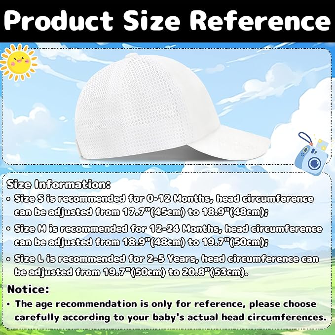 Olreco Baby Baseball Cap Toddler Baseball Hat - Image 6