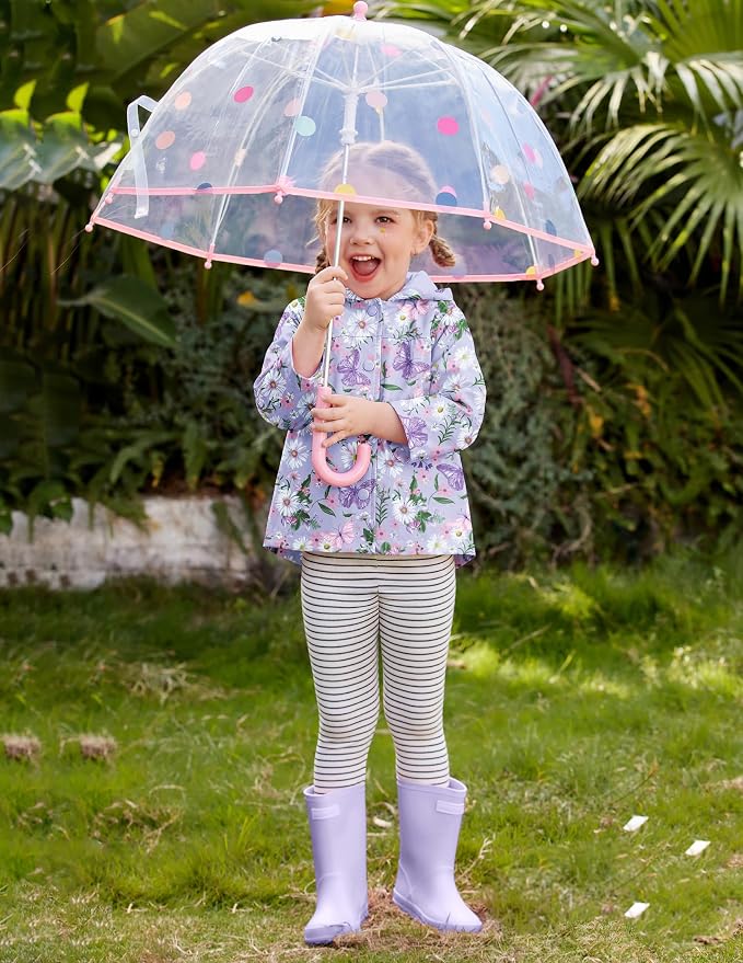 Arshiner Toddler Girls Waterproof Hooded Coat Jacket Outwear Raincoat - Image 5
