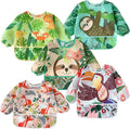 PandaEar 5 Pack Baby Long Sleeve Bibs| Waterproof Full Sleeve Bib by PandaEar