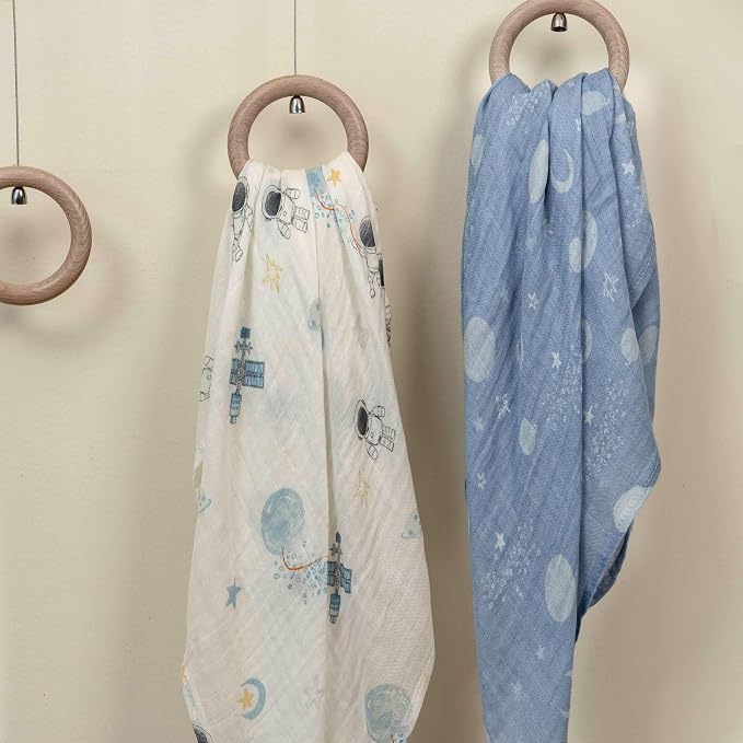 GLLQUEN BABY Muslin Swaddle Blankets 2Pk Receiving Blanket Large 35" x 40" | - Image 9