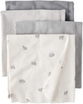 Carter's Baby Unisex Receiving Blankets 4-Pack, Soft Breathable Cotton Swaddle by Carters