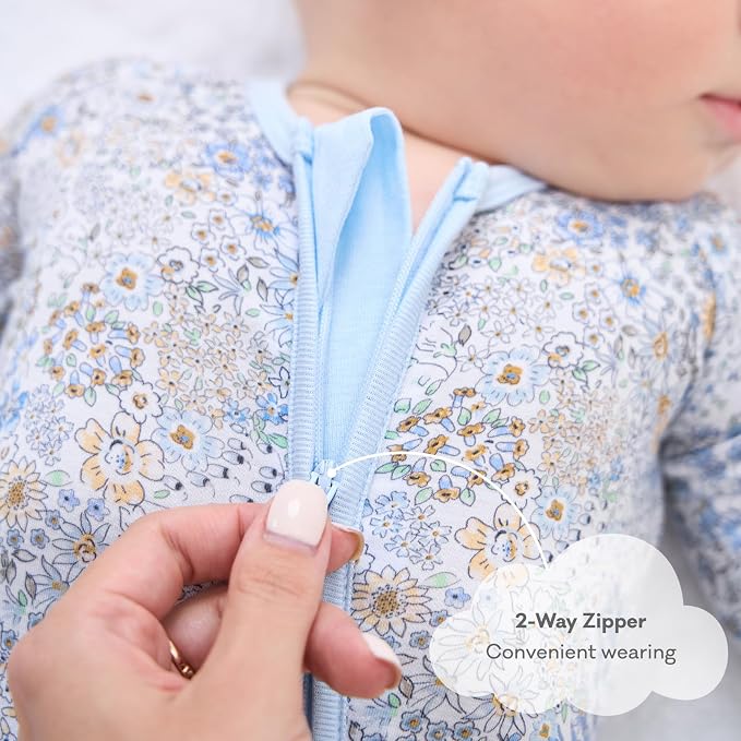 pureborn Baby Sleeper Viscose from Bamboo Zipper Footies 0-24 Months - Image 5