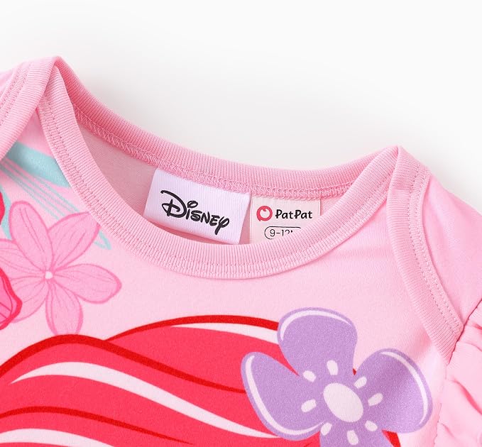 Disney Stitch Princess Minnie Winnie Marvel Baby Girls Ruffle Long Sleeve - Image 3