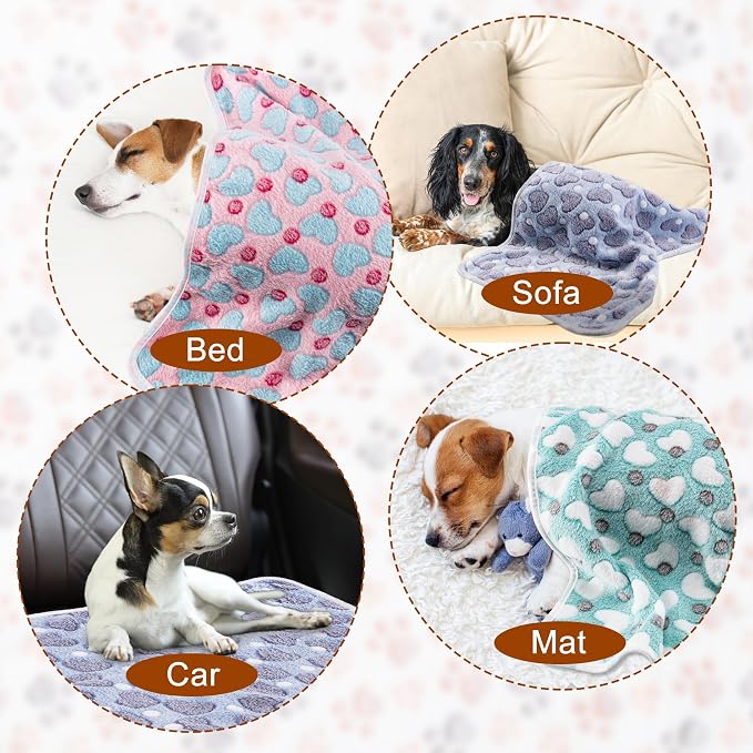 1 Pack 3 Blankets for Dog Puppy Cat | Super Soft Fluffy Premium Fleece Pet - Image 4