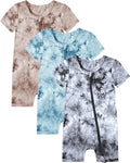 Jimonda Baby Bamboo Viscose Tie Dye Rompers Girl/Boys 3pc Pjs | Premium Soft by JimondaBaby