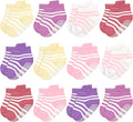GRPSKCOS Non Slip Toddler Baby Socks 12 Pairs Anti Skid Ankle Socks by GRPSKCOS