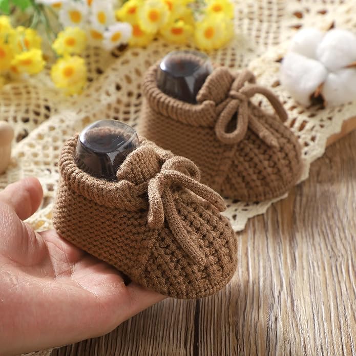Baby Booties Newborn Baby First Shoes | Cozy Warm Knit Soft Booties - Image 7