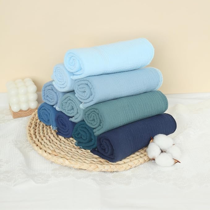 Muslin Burp Cloths 19" x 9", Baby Burping Clothes, Large Extra Soft Absorbent - Image 7