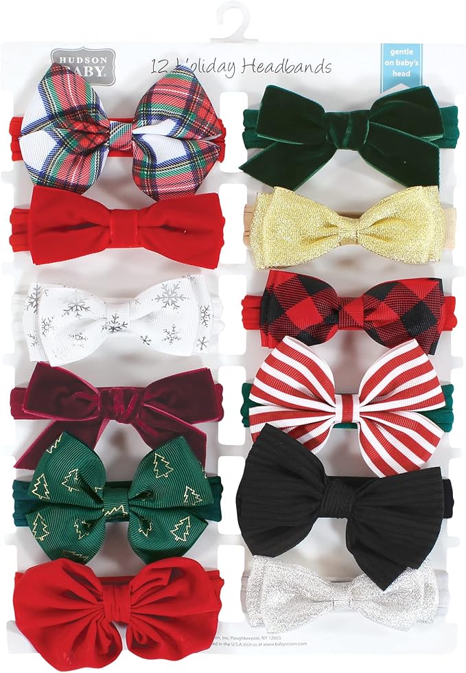 Hudson Baby Cotton and Synthetic Headbands, Size 0-24 Months - Image 2