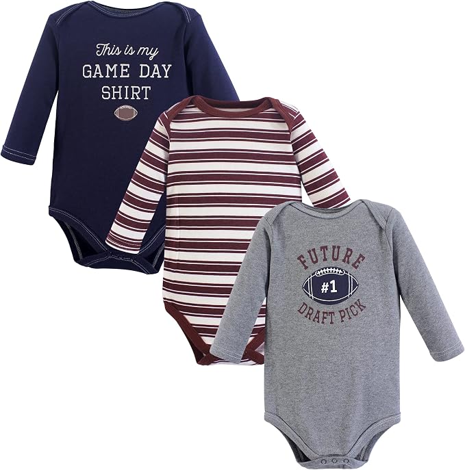 Hudson Baby baby-boys Cotton Long-sleeve Bodysuits 3-pack by HudsonBaby