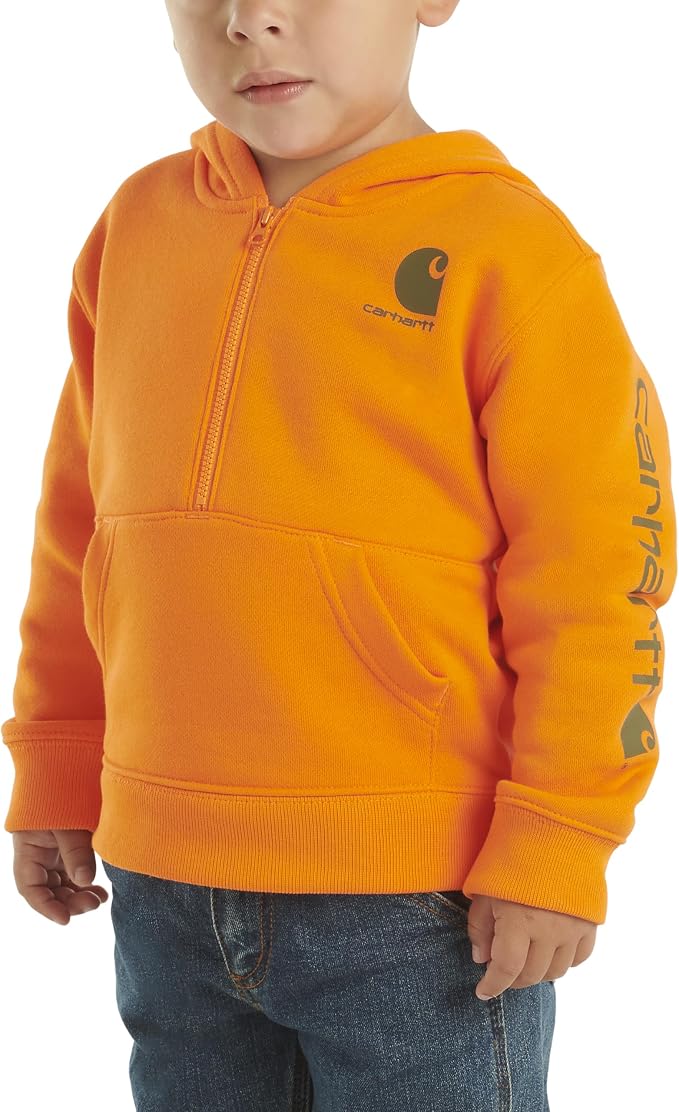 Carhartt Kid's CA6273 Long-Sleeve Half-Zip Sweatshirt - Image 3